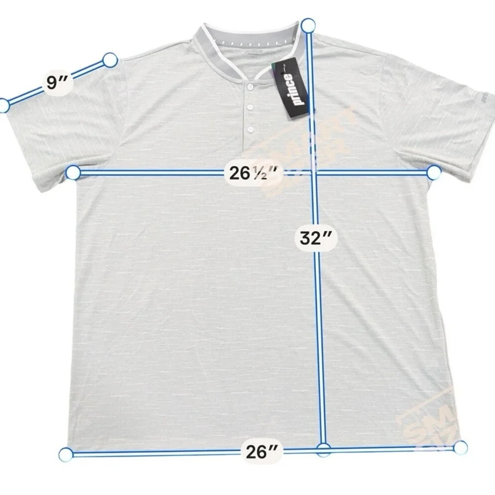 Prince‎ Slub Tapered Collar Polo Men's XXL